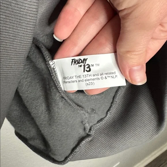 Dumbgood Friday the 13th Graphic Grey Zip Hoodie Jason Horror You’re All Doomed - Picture 5 of 8